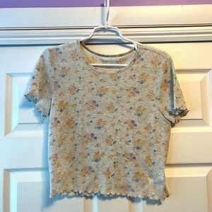 American Eagle large floral crop top